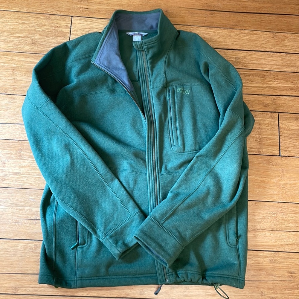 Outdoor Research dark green zipper twill jacket